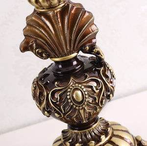 Victorian Handmade Fabric Table Lamp with Resin Base