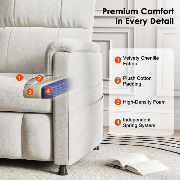 Electric Power Recliner Chair with Remote & Footrest