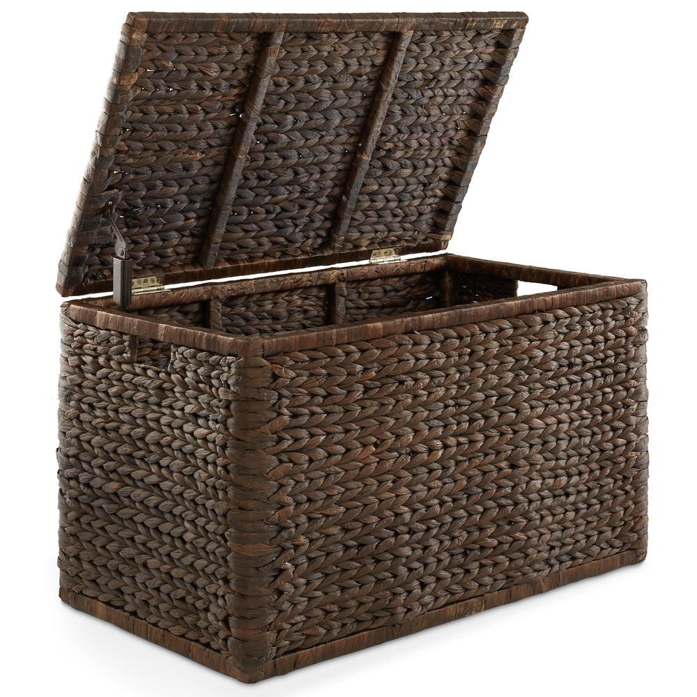 Water Hyacinth Storage Chest with Lid, Handles & Safety Hinge