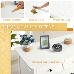 8-Drawer Dresser with Metal Knobs & Wood Legs