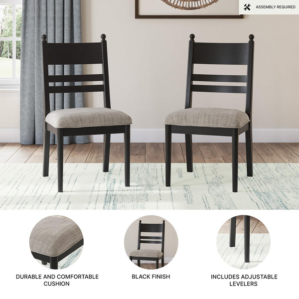 Upholstered Dining Chairs with High Back, Set of 2