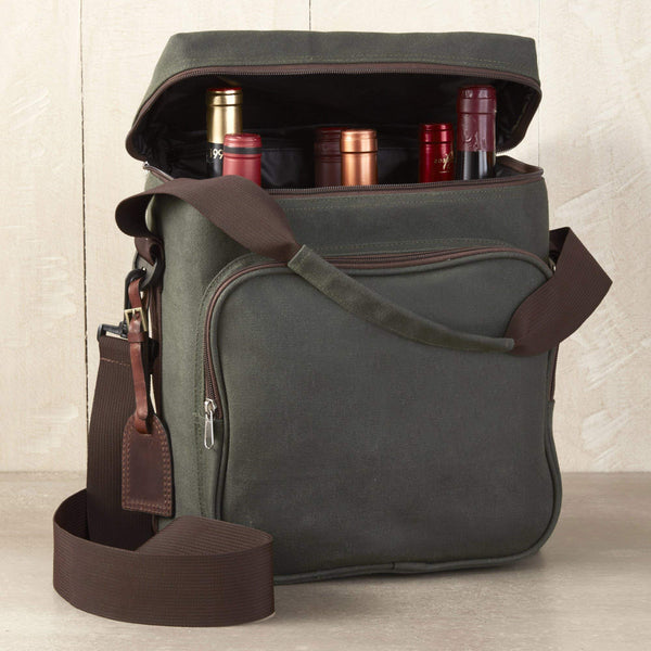 6-Bottle Insulated Wine Tote Bag with Ice Pack