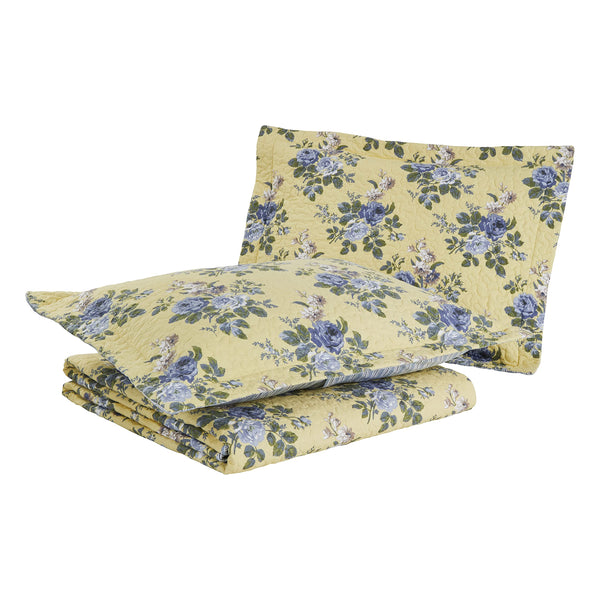 King Quilt Set with Shams – Reversible 100% Cotton Bedding