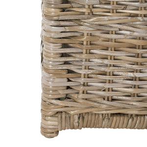 Wicker Storage Trunk with Flip-Top Lid