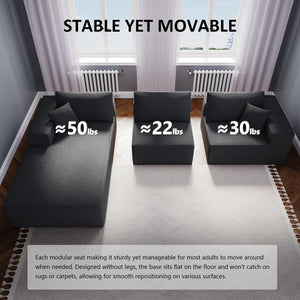 L-Shape Modular Sectional Sofa
