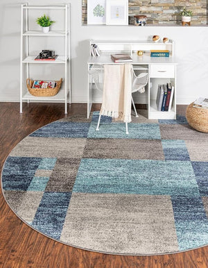 Patchwork Area Rug – Geometric Abstract, Polypropylene