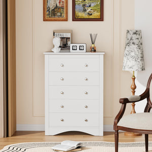 5-Drawer Wooden Dresser & TV Stand