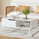 Coffee Table with Drawer & Open Shelf