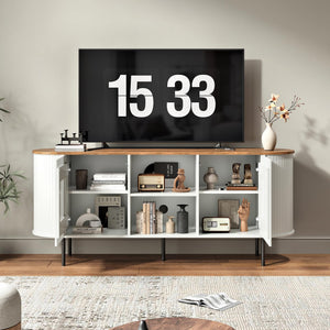 Modern TV Stand for TVs Up to 75" with Adjustable Shelves