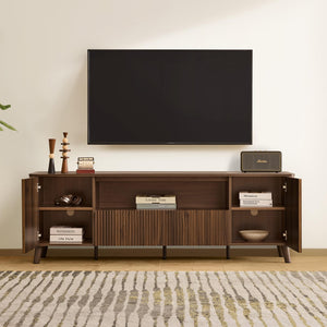 TV Stand for 80 Inch TV with Storage, Drawers & Adjustable Shelves