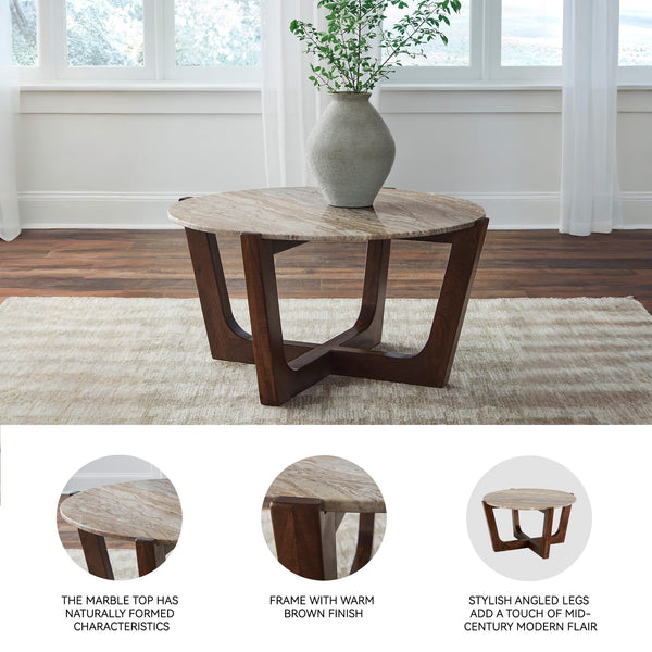 Round Marble Top Coffee Table