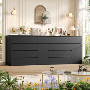 5-Drawer Dresser with Door Cabinet — Engineered Wood Storage Chest