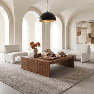 39.4" Square Fluted Coffee Table