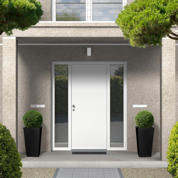Set of 4 Tall Outdoor Planters with Drainage Hole