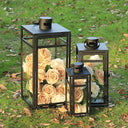 Stainless Steel Outdoor Indoor Candle Lanterns Set of 3