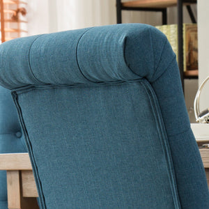 Tufted Parsons Dining Chair Set of 2 – Upholstered High-Back Wood Frame