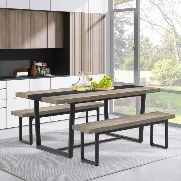Dining Bench Set of 2 – Farmhouse Kitchen & Bedroom Bench