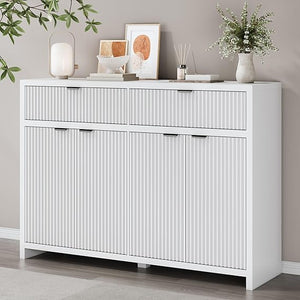 55" Fluted Buffet Cabinet with Storage & Sideboard