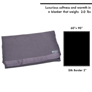 Pure Cashmere Twin Blanket – Faded Pewter