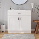 Bathroom Vanity Cabinet with Sink – Soft-Close Doors, Drawer & Metal Handles
