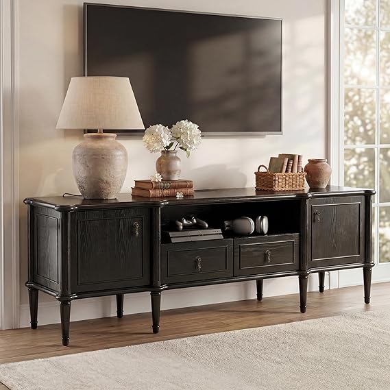 63" TV Stand with Power Outlet & Storage