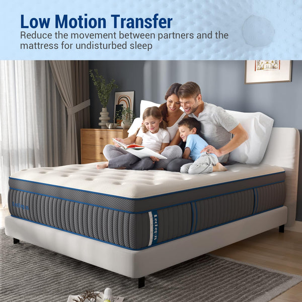 14-Inch Medium Plush Hybrid Mattress with Cooling Gel Memory Foam