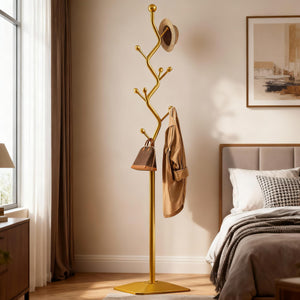 Metal Coat Rack Tree with 8 Hooks