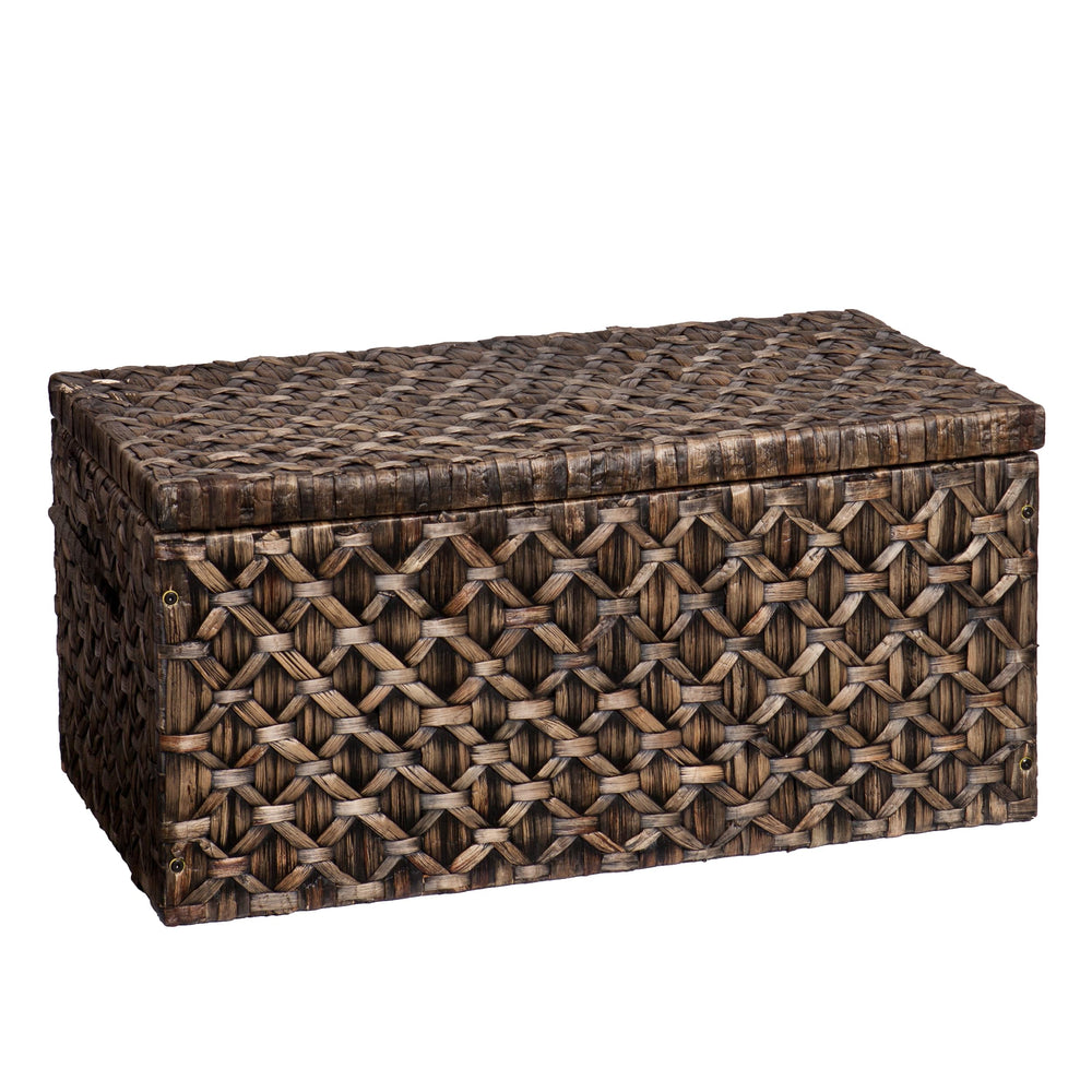 Water Hyacinth Storage Trunk – Blackwashed