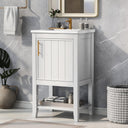 20" Freestanding Bathroom Vanity with Ceramic Sink