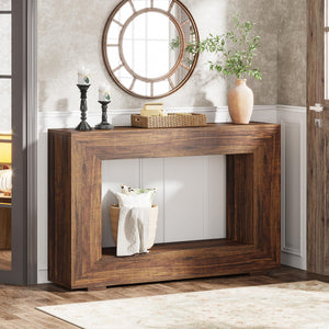 47-Inch Farmhouse Console Table with Storage