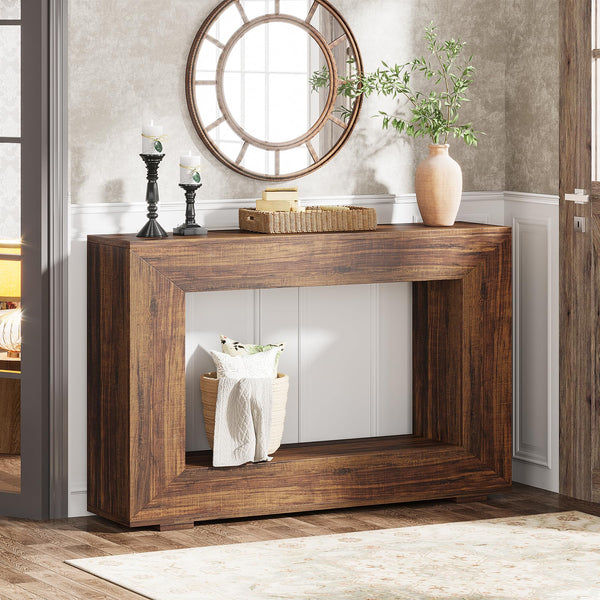 47-Inch Farmhouse Console Table with Storage