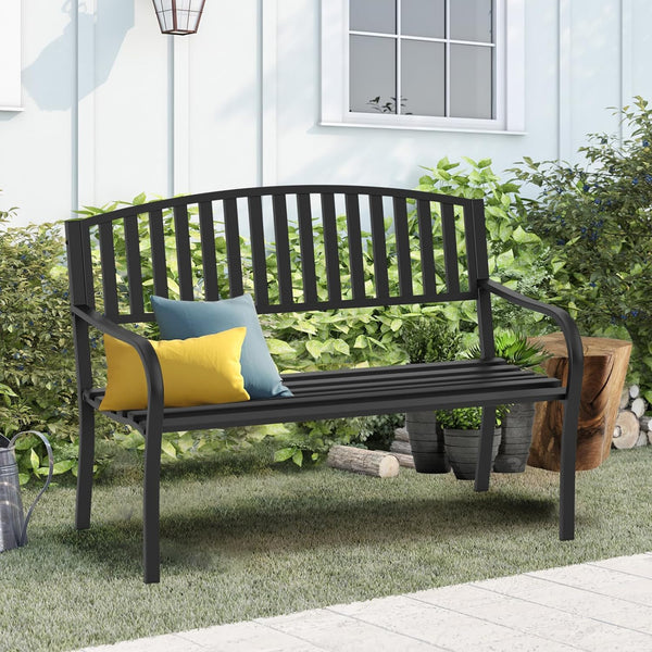 50" Cast Iron Outdoor Bench