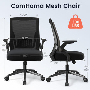 Ergonomic Office Chair with Flip-up Armrests