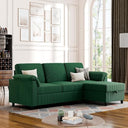 Convertible Sectional Sofa with Ottoman & Removable Pillows