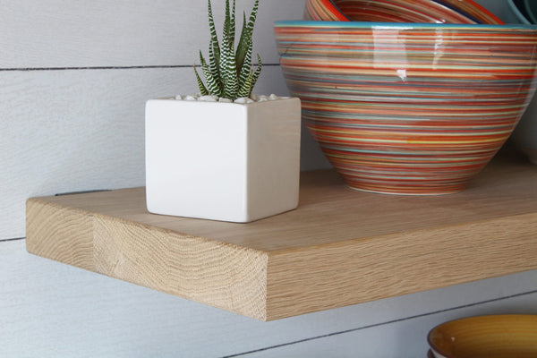 White Oak Floating Shelves Set of 2 | 11" Deep | Wall Mount