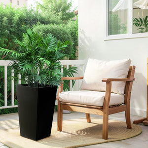 Set of 4 Tall Outdoor Planters with Drainage Hole