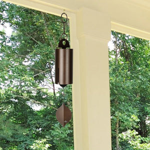 Large Antique Copper Wind Bell Chime for Outdoor Garden, Patio & Porch – 40" Deep Tone