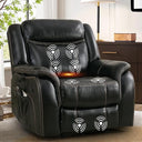 Massage Recliner Chair with Heat & Vibration – Faux Leather, Overstuffed, Wall Hugger