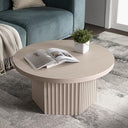 Round Fluted Coffee Table with Storage