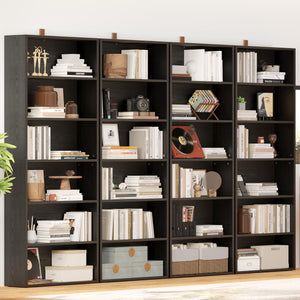 6-Tier Bookcase Set of 2, 70" Tall Floor Standing Bookshelf