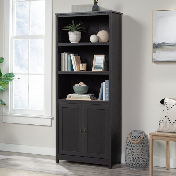 5-Shelf Library Bookcase with Doors