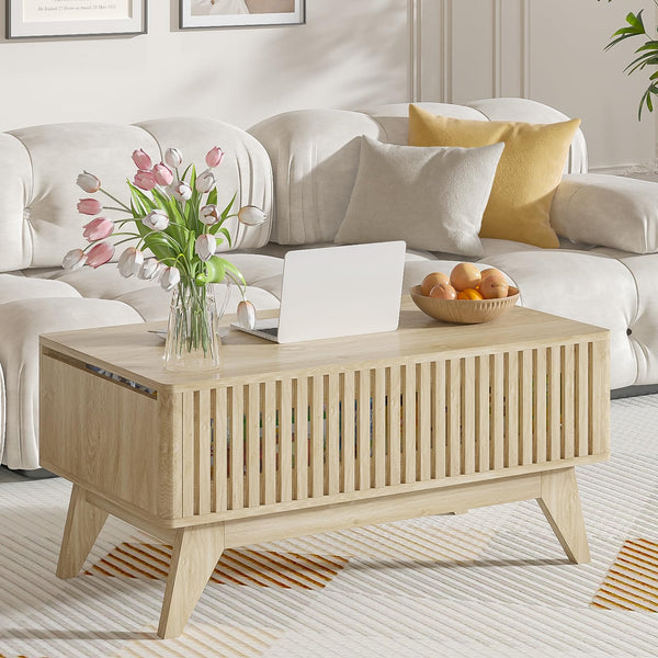 Lift Top Coffee Table with Hidden Compartment and Storage