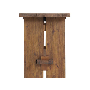 40" Entryway Bench with Storage Shelf – Solid Acacia Wood
