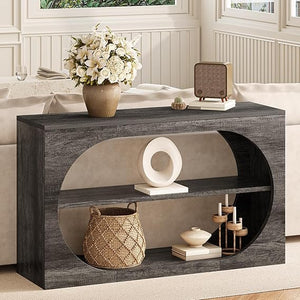 3-Tier Console Table with Storage Shelves
