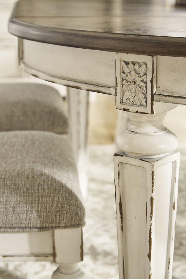 Oval Extension Dining Table with Drop-In Leaf