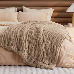 Faux Fur Throw Blanket – Double-Sided Plush 50"x60"