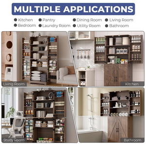 Farmhouse Kitchen Pantry Cabinet with Barn Door