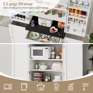 6-Tier Pantry Storage Cabinet with Barn Doors