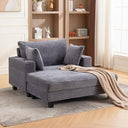 Oversized Corduroy Chaise Lounge Chair with Pillows