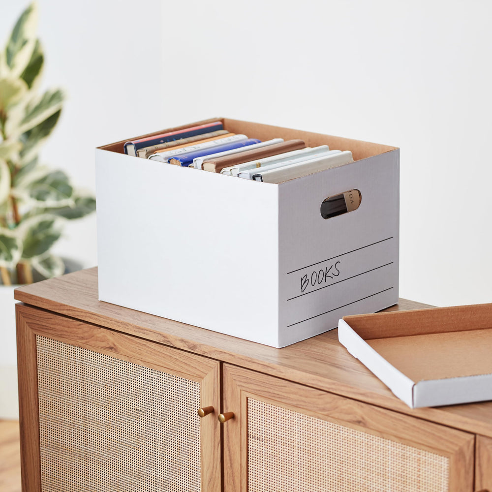Corrugated Cardboard Filing Boxes with Lift-Off Lid